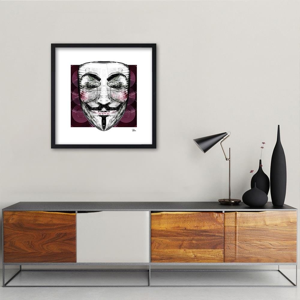 Glezna melnā rāmī - Anonymous Mask Home Trends