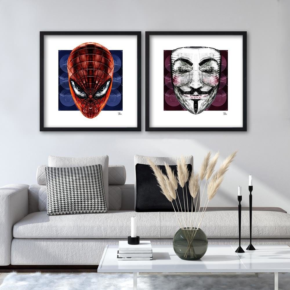 Glezna melnā rāmī - Anonymous Mask Home Trends
