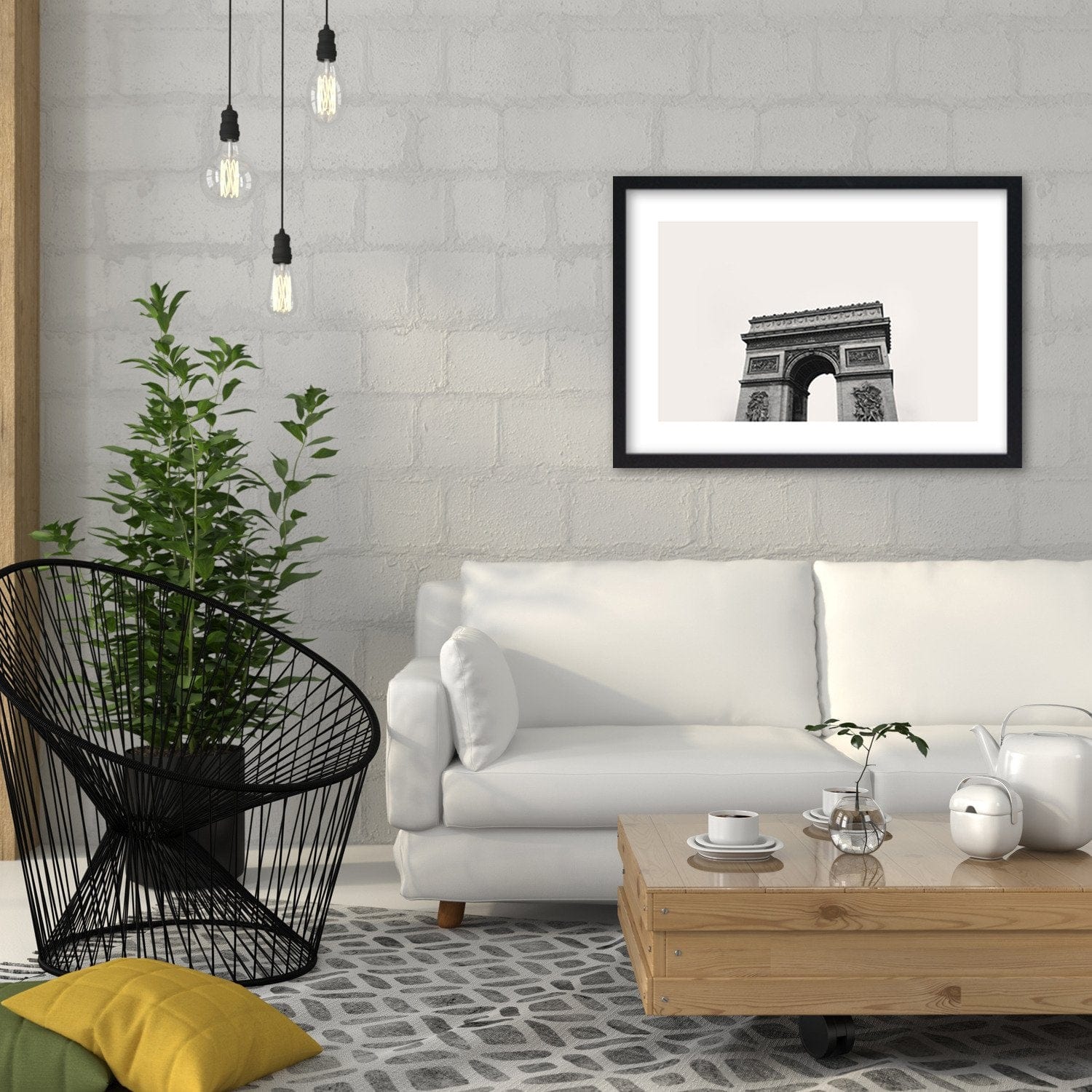 Glezna melnā rāmī - Arc De Triomphe Home Trends