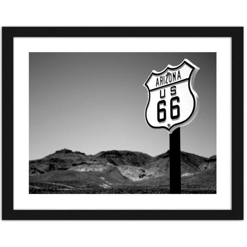 Glezna melnā rāmī - Arizona us 66 Home Trends