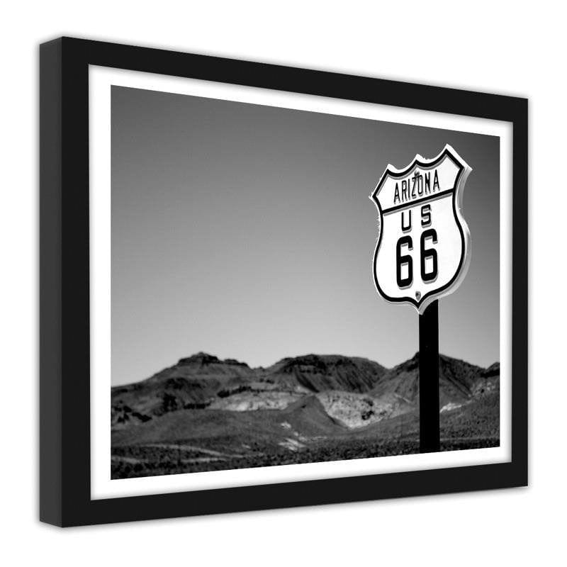 Glezna melnā rāmī - Arizona us 66 Home Trends