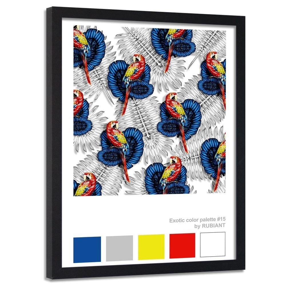 Glezna melnā rāmī - Art Print Exotic Blue Home Trends
