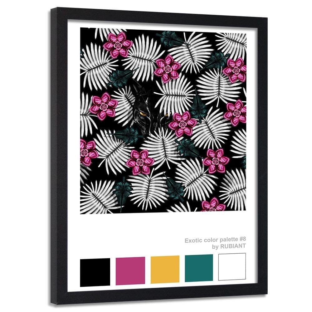 Glezna melnā rāmī - Artwork Tropical Pink Home Trends