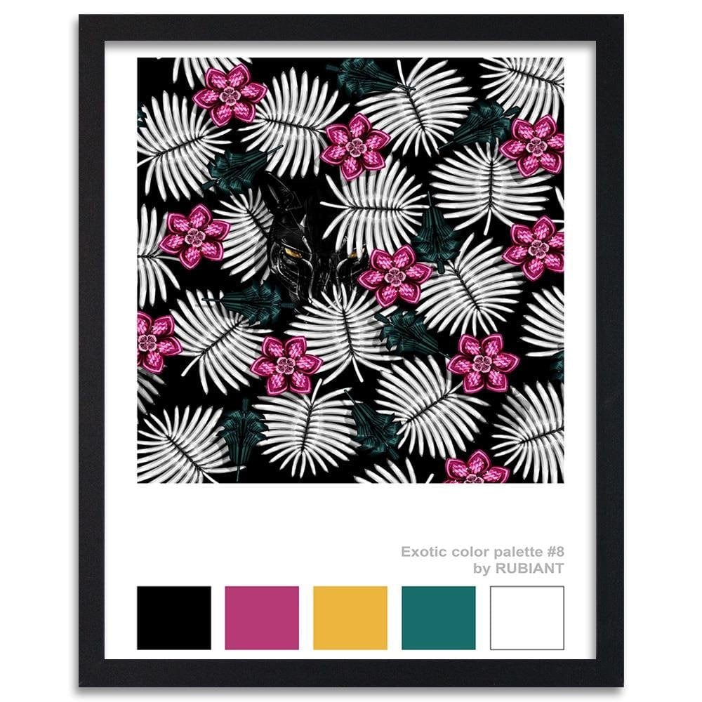 Glezna melnā rāmī - Artwork Tropical Pink Home Trends