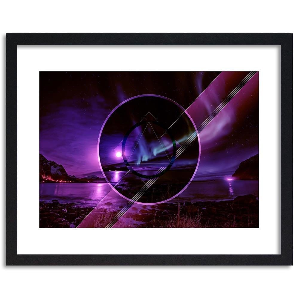 Glezna melnā rāmī - Aurora 2 Of Geometric Figures Home Trends