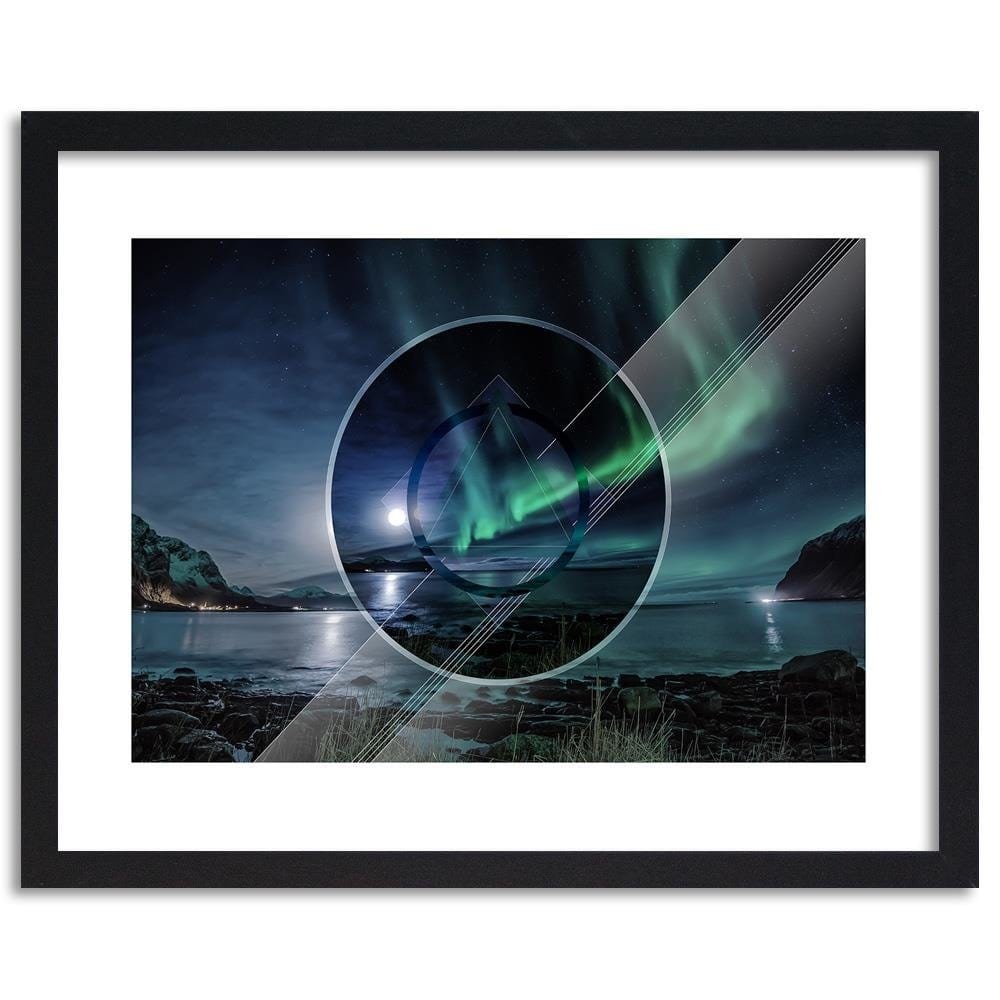 Glezna melnā rāmī - Aurora With Geometric Figures 1 Home Trends