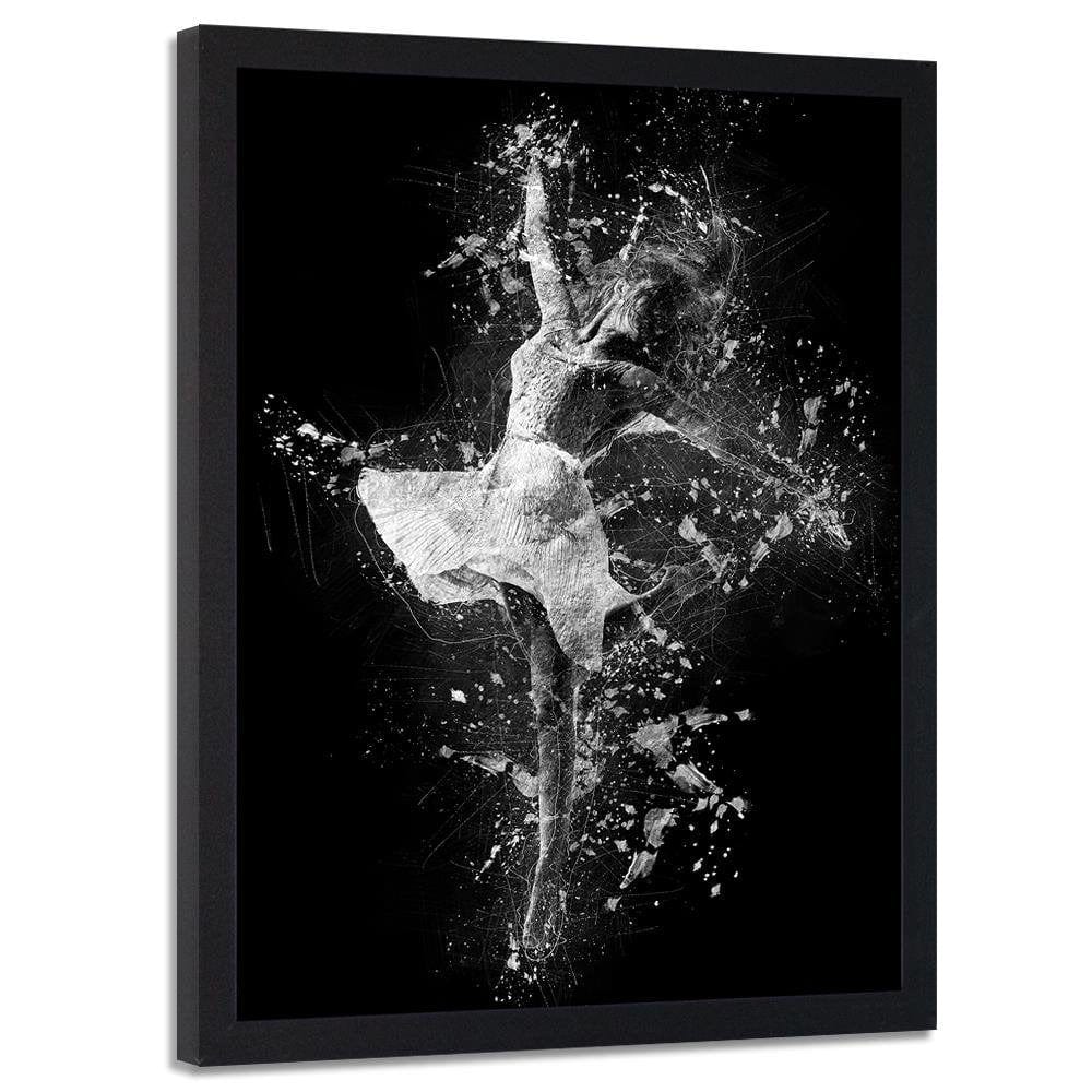 Glezna melnā rāmī - Ballet dancer Home Trends