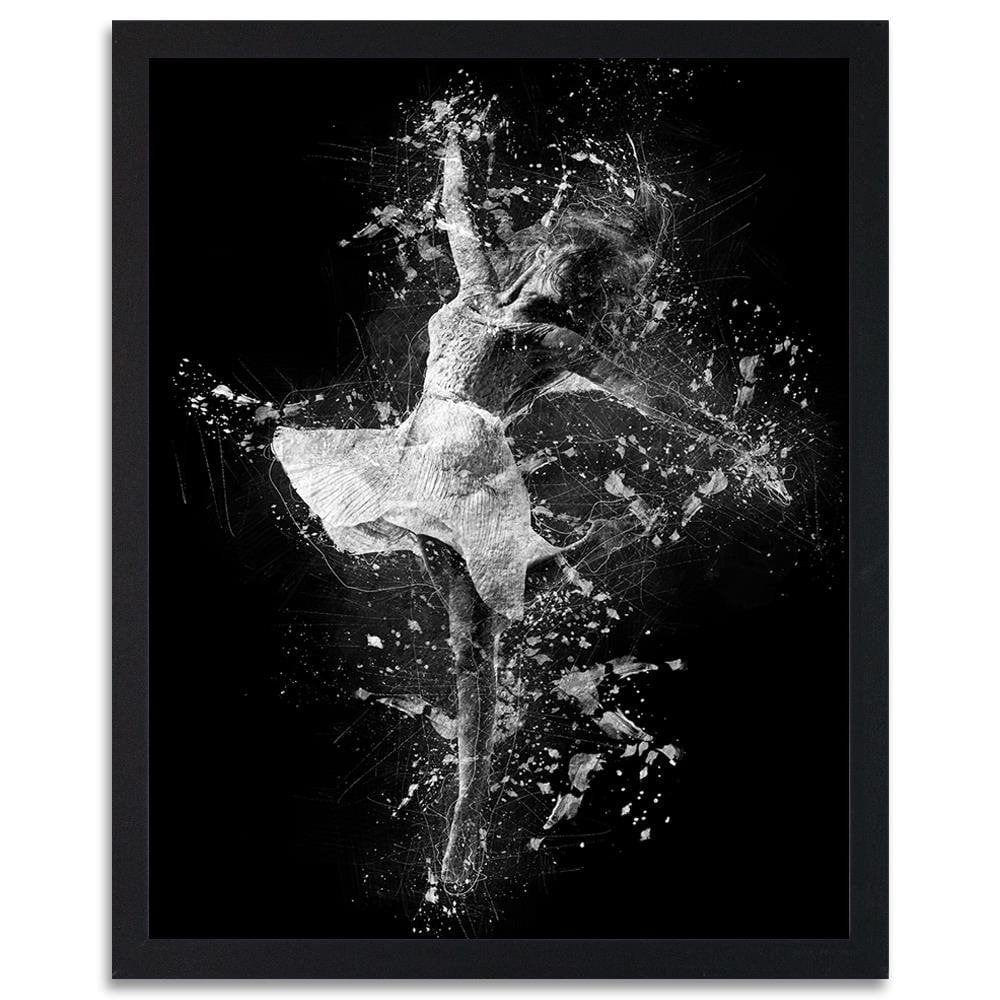 Glezna melnā rāmī - Ballet dancer Home Trends