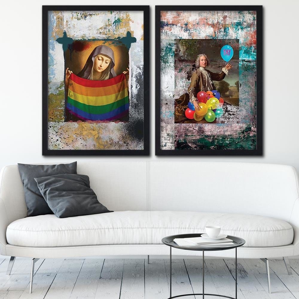 Glezna melnā rāmī - Baroque Rococo Balloons Home Trends