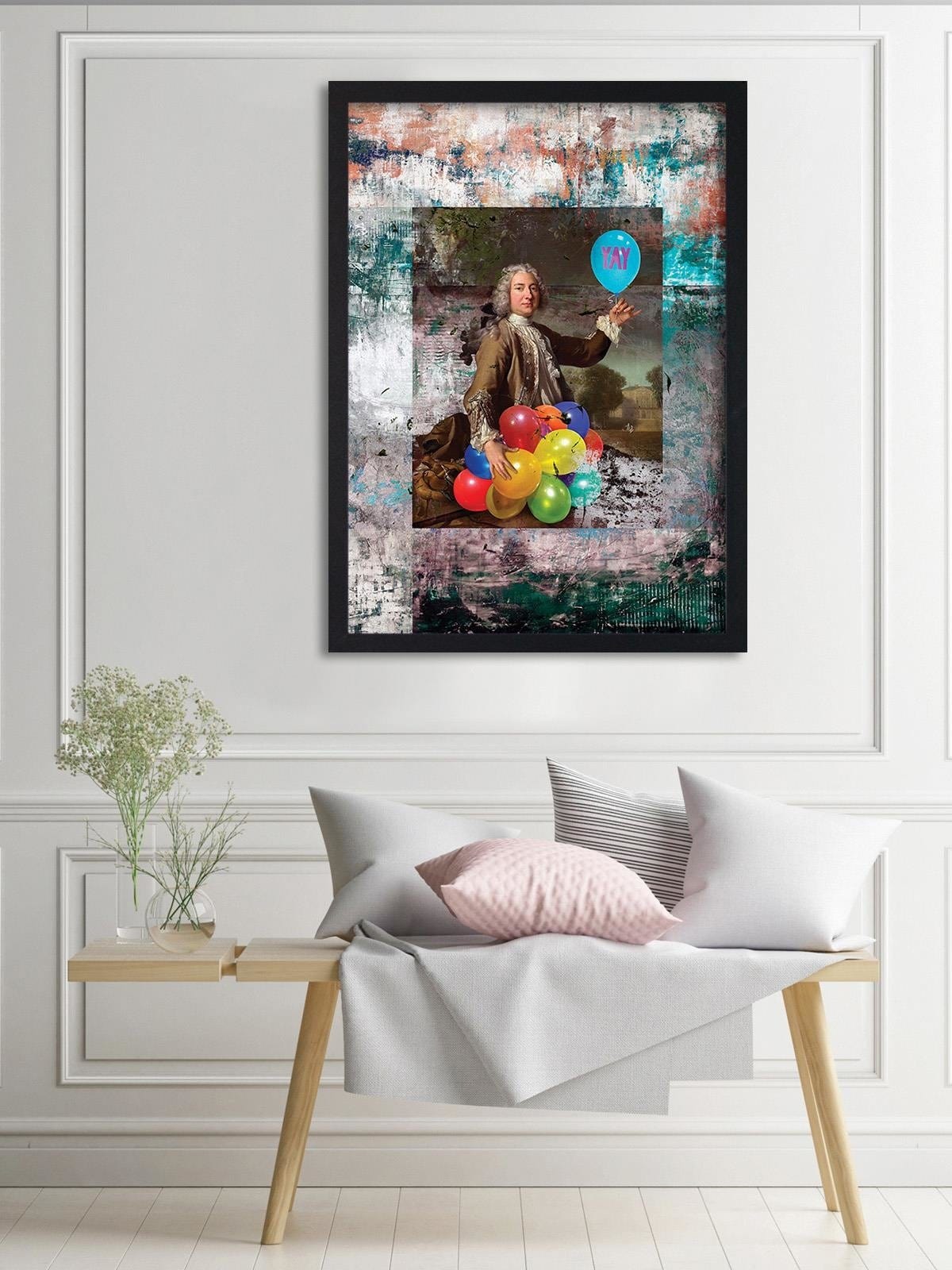 Glezna melnā rāmī - Baroque Rococo Balloons Home Trends