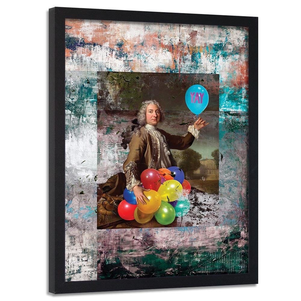 Glezna melnā rāmī - Baroque Rococo Balloons Home Trends