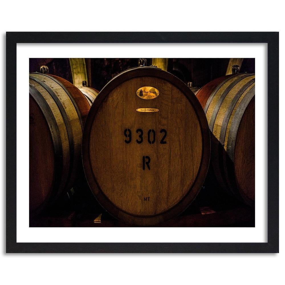 Glezna melnā rāmī - Barrels Of Wine Home Trends