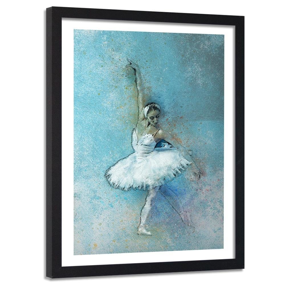 Glezna melnā rāmī - Beautiful Ballerina Home Trends