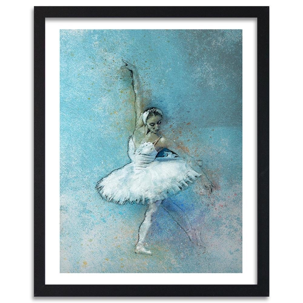 Glezna melnā rāmī - Beautiful Ballerina Home Trends