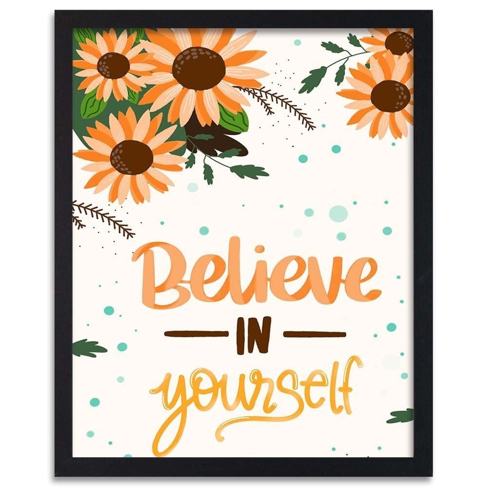 Glezna melnā rāmī - Believe In Yourself Home Trends