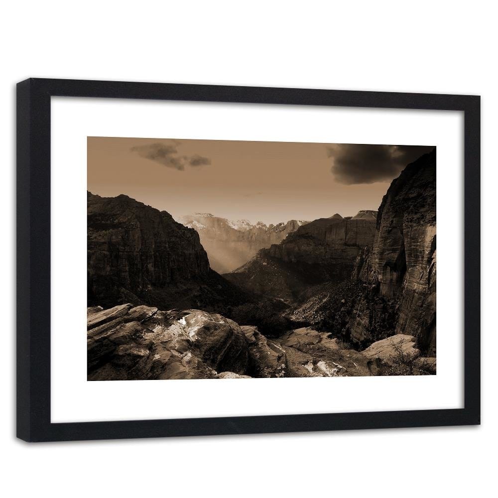 Glezna melnā rāmī - Between The Rocks 1 Home Trends
