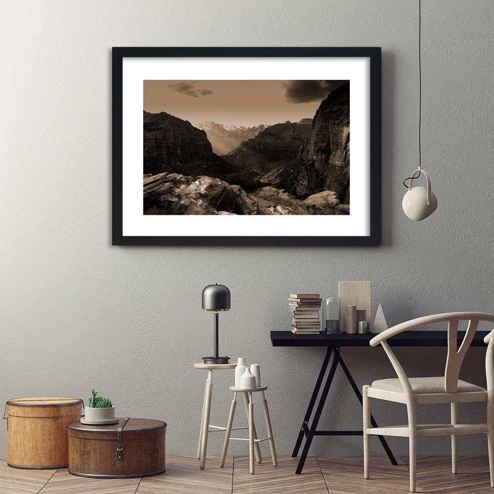 Glezna melnā rāmī - Between The Rocks 1 Home Trends