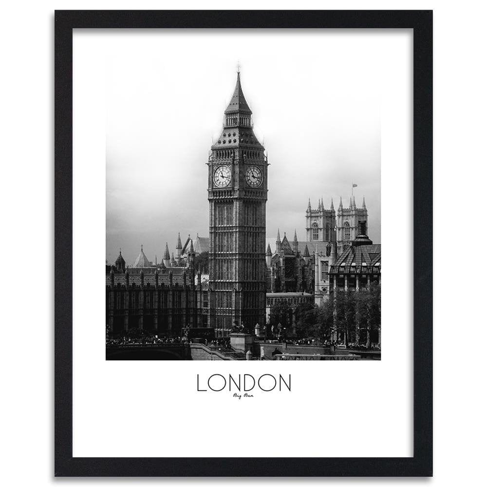 Glezna melnā rāmī - Big Ben London Home Trends