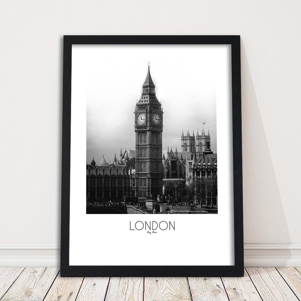 Glezna melnā rāmī - Big Ben London Home Trends