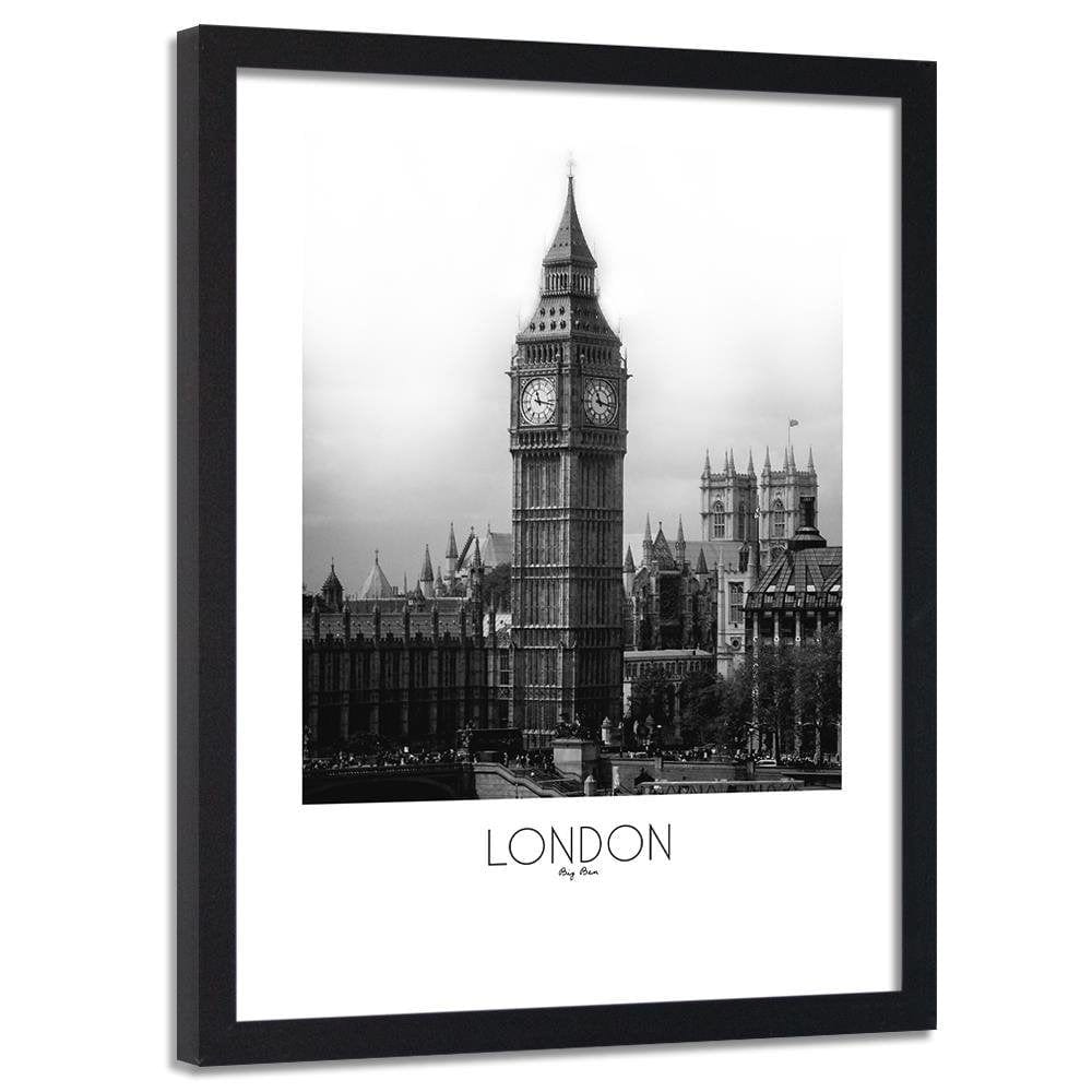 Glezna melnā rāmī - Big Ben London Home Trends