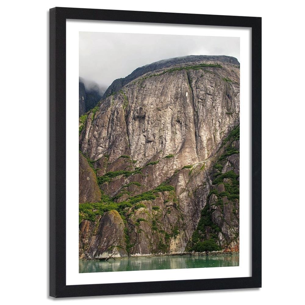 Glezna melnā rāmī - Big Rock By The River Home Trends