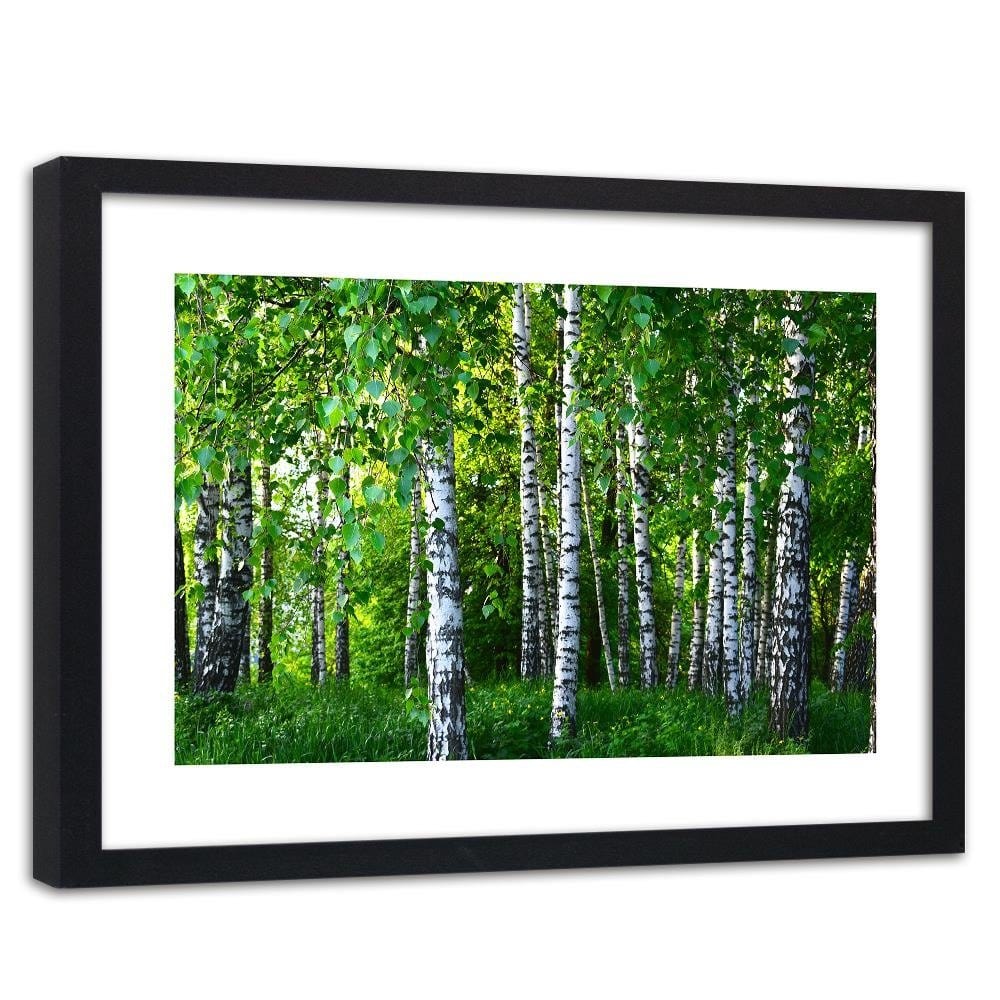 Glezna melnā rāmī - Birch Forest Home Trends