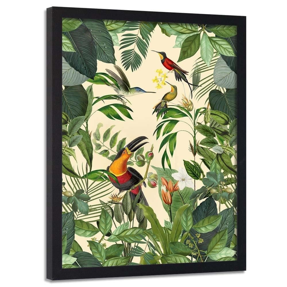 Glezna melnā rāmī - Bird Heaven Home Trends