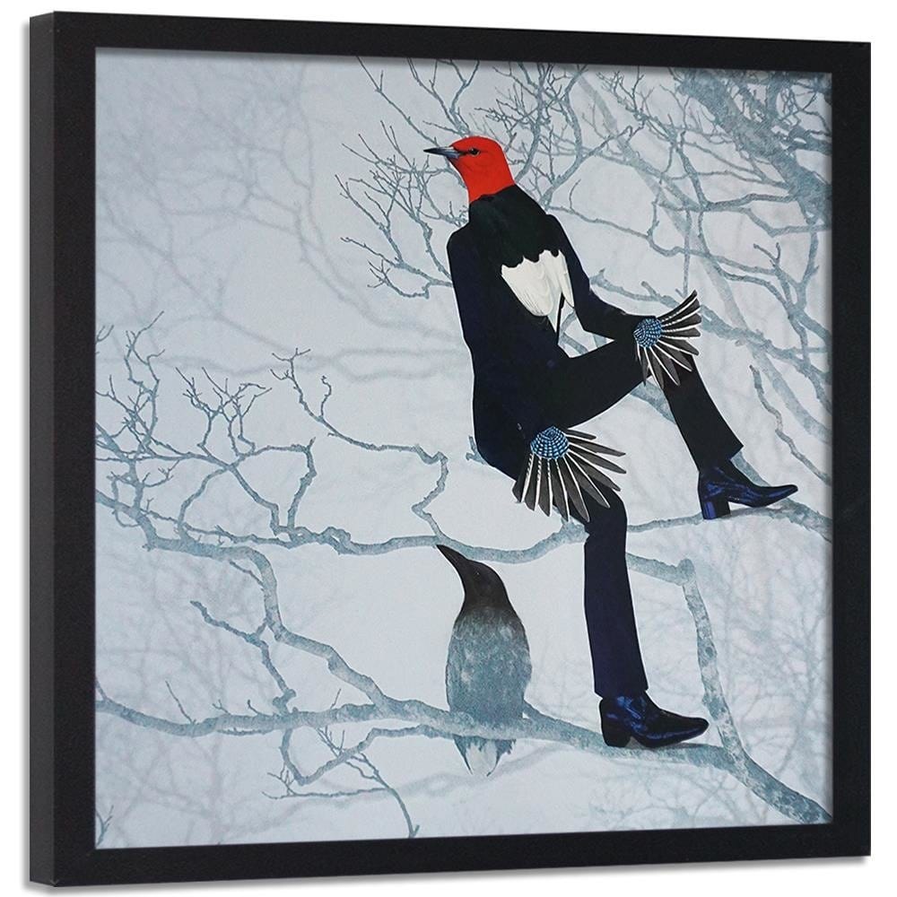 Glezna melnā rāmī - Bird Man Home Trends