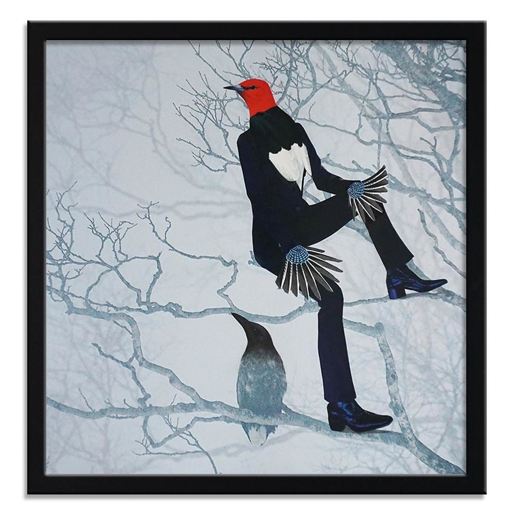 Glezna melnā rāmī - Bird Man Home Trends