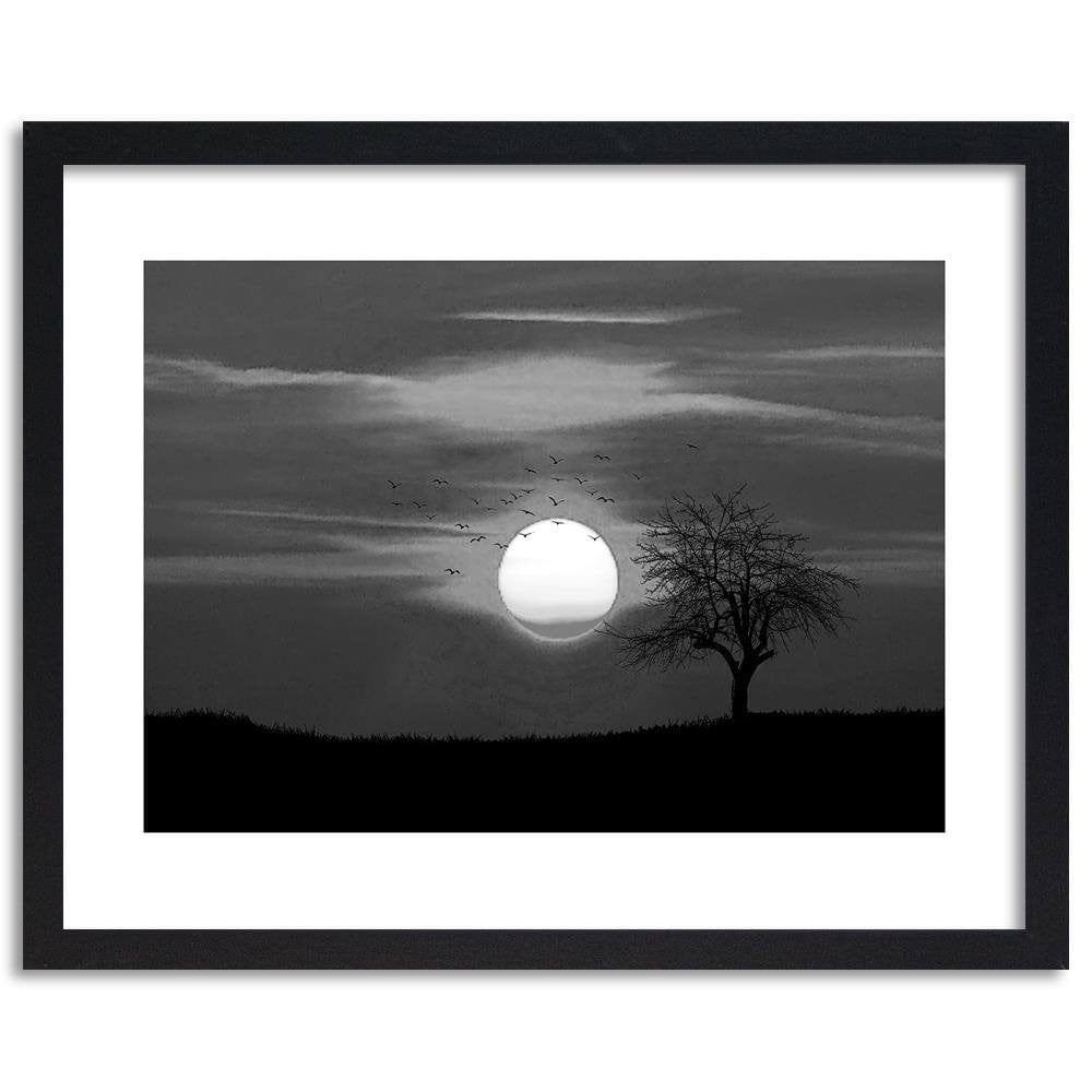 Glezna melnā rāmī - Birds At Sunset 2 Home Trends