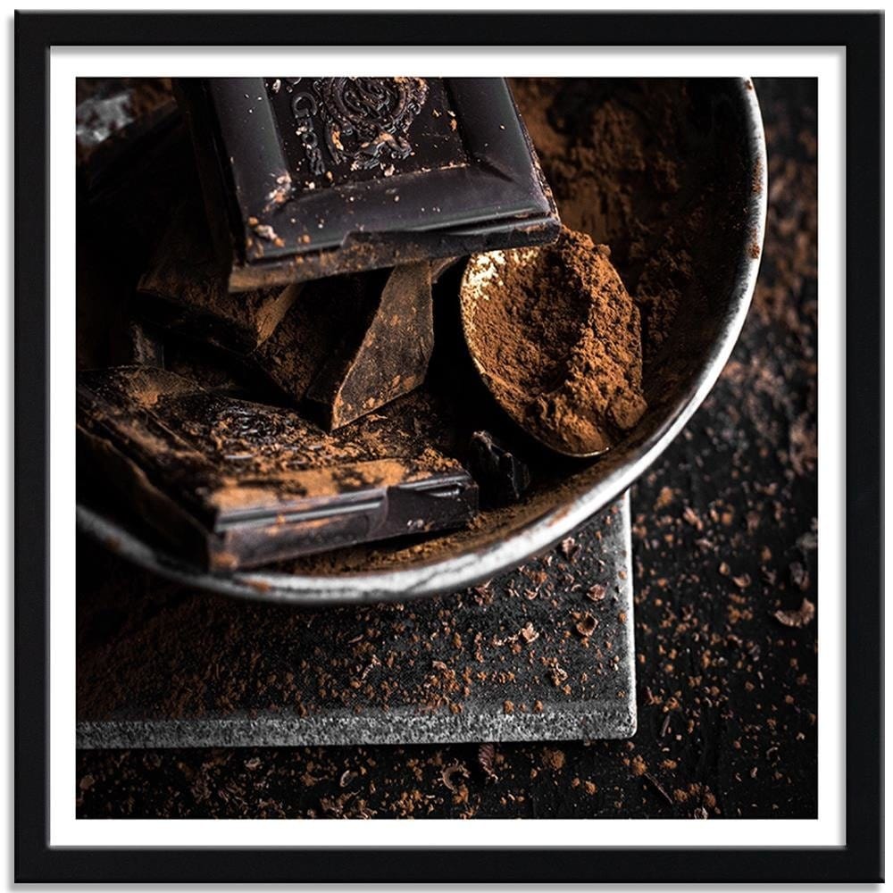 Glezna melnā rāmī - Bitter Chocolate And Cocoa Home Trends