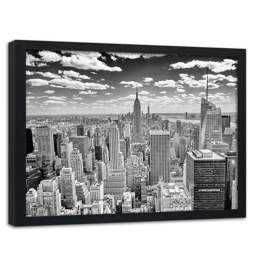 Glezna melnā rāmī - Black And White City Home Trends
