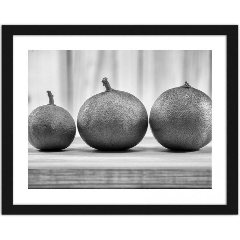 Glezna melnā rāmī - Black and white lemons Home Trends