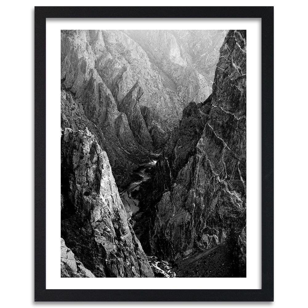 Glezna melnā rāmī - Black And White Mountain Landscape Home Trends