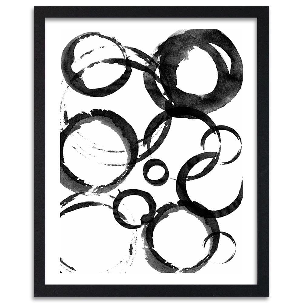 Glezna melnā rāmī - Black Circles Home Trends