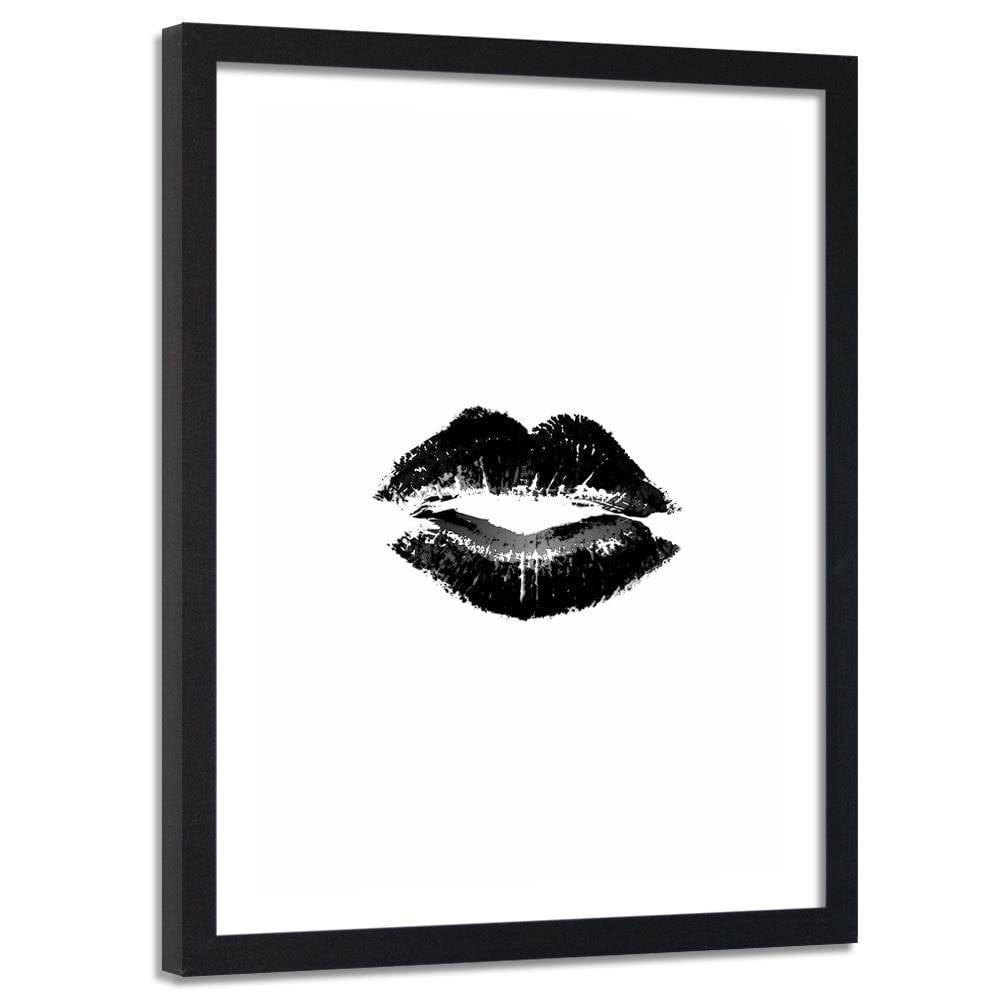 Glezna melnā rāmī - Black Lips Home Trends