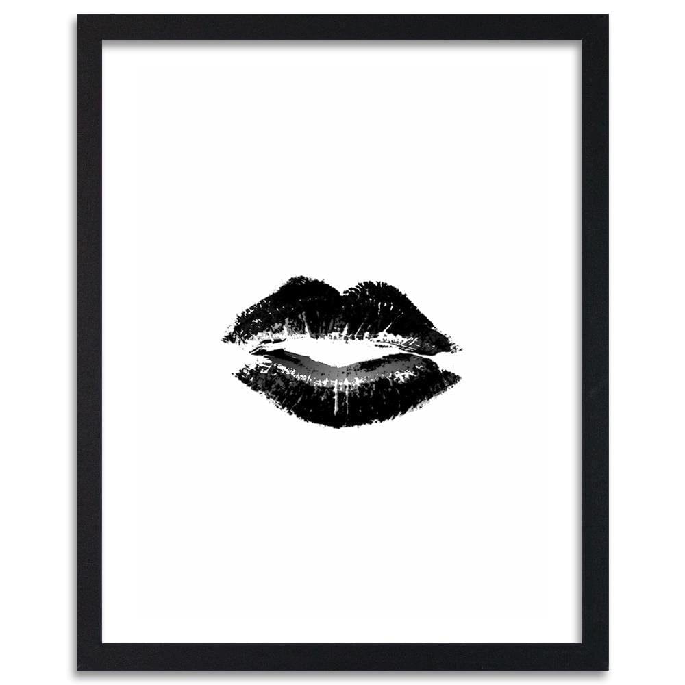 Glezna melnā rāmī - Black Lips Home Trends