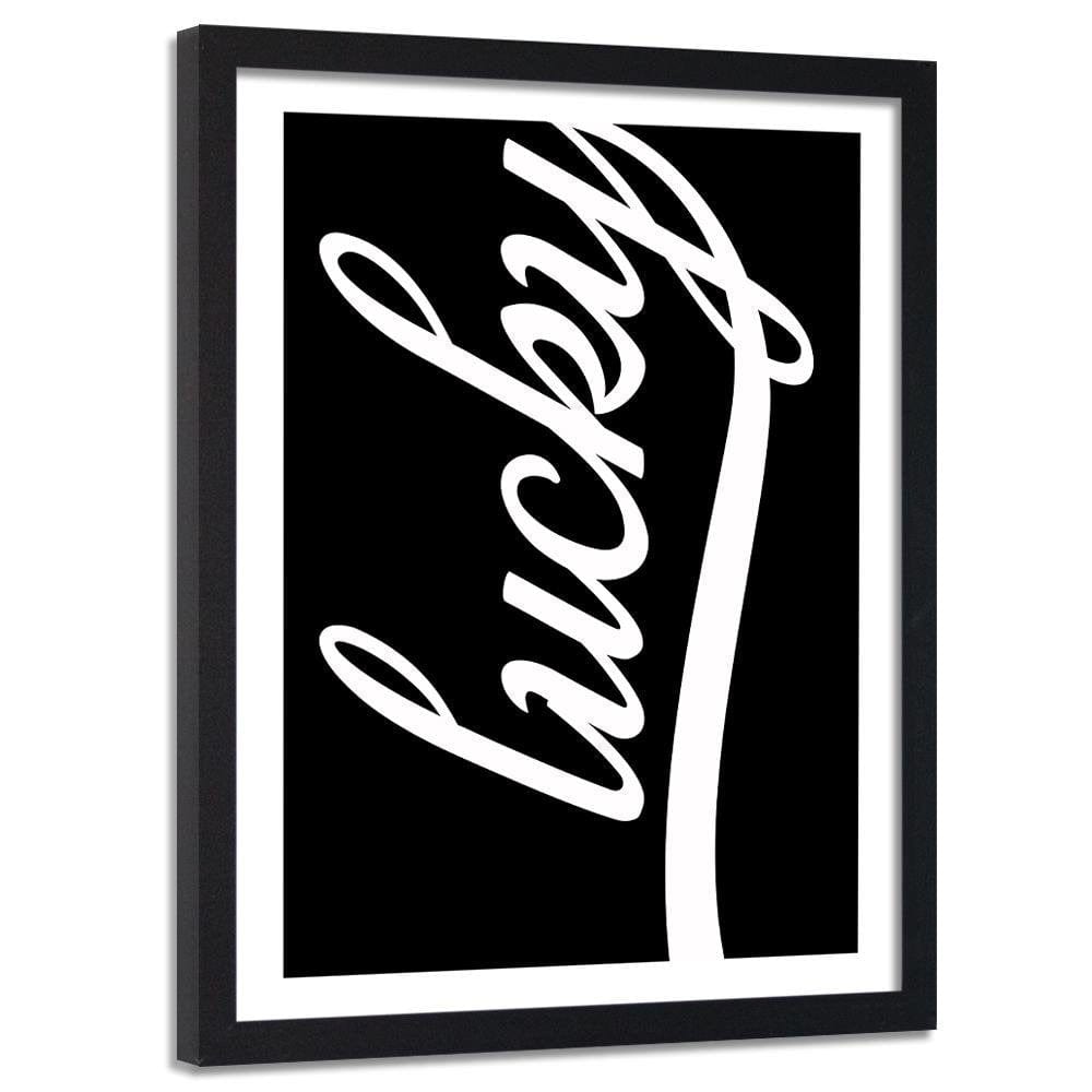 Glezna melnā rāmī - Black Lucky Home Trends