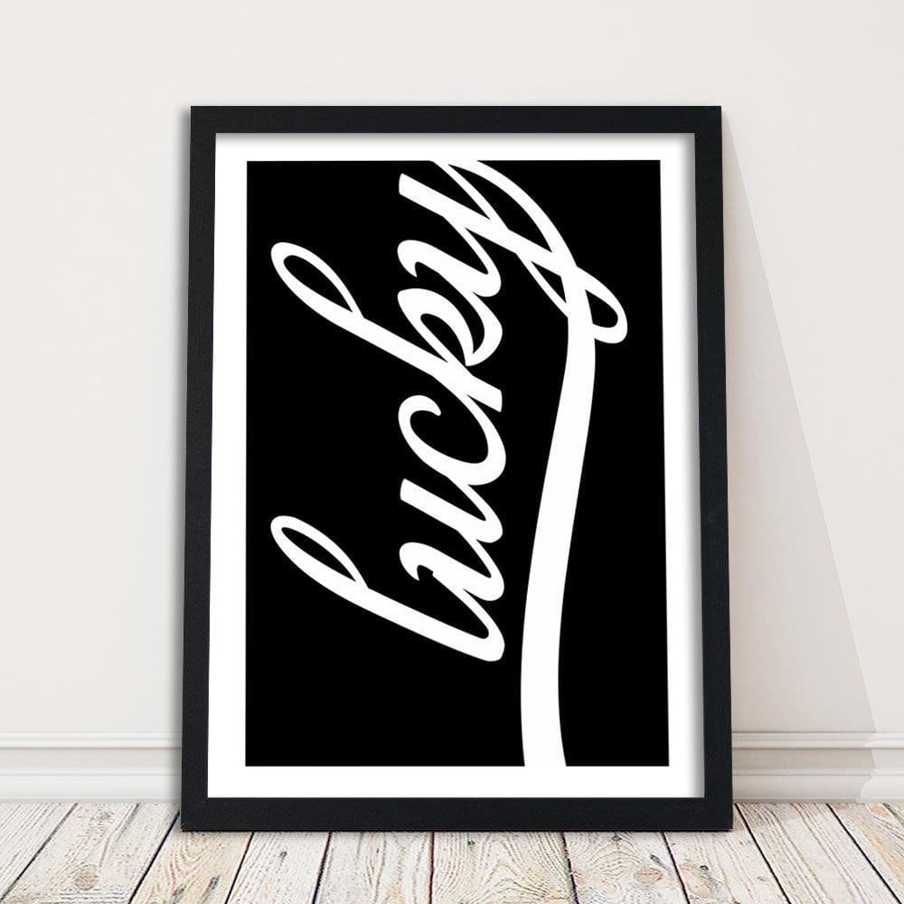 Glezna melnā rāmī - Black Lucky Home Trends