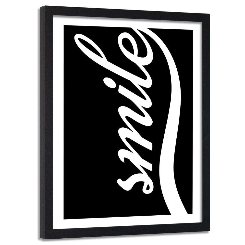 Glezna melnā rāmī - Black Smile Home Trends