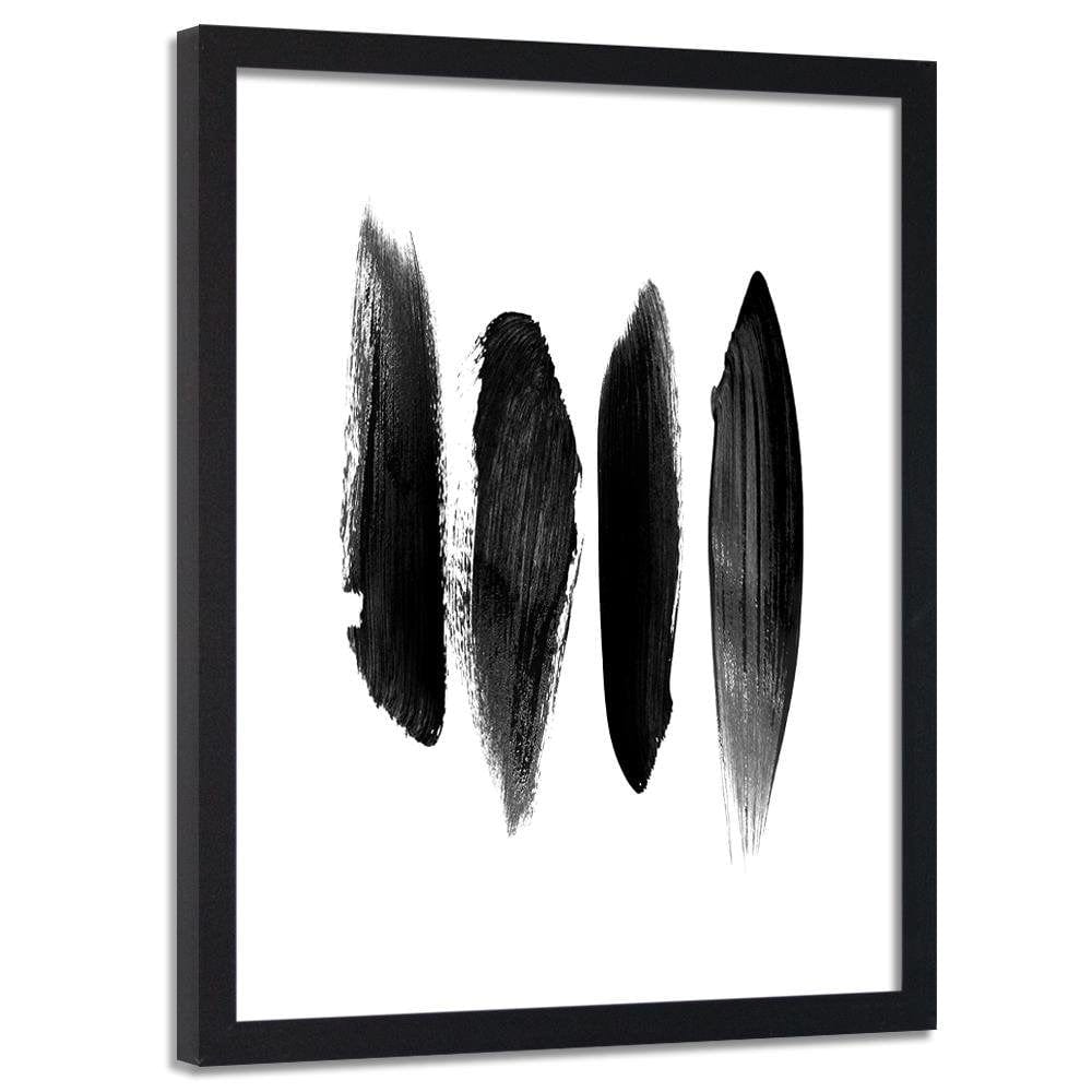 Glezna melnā rāmī - Black Stripes Home Trends