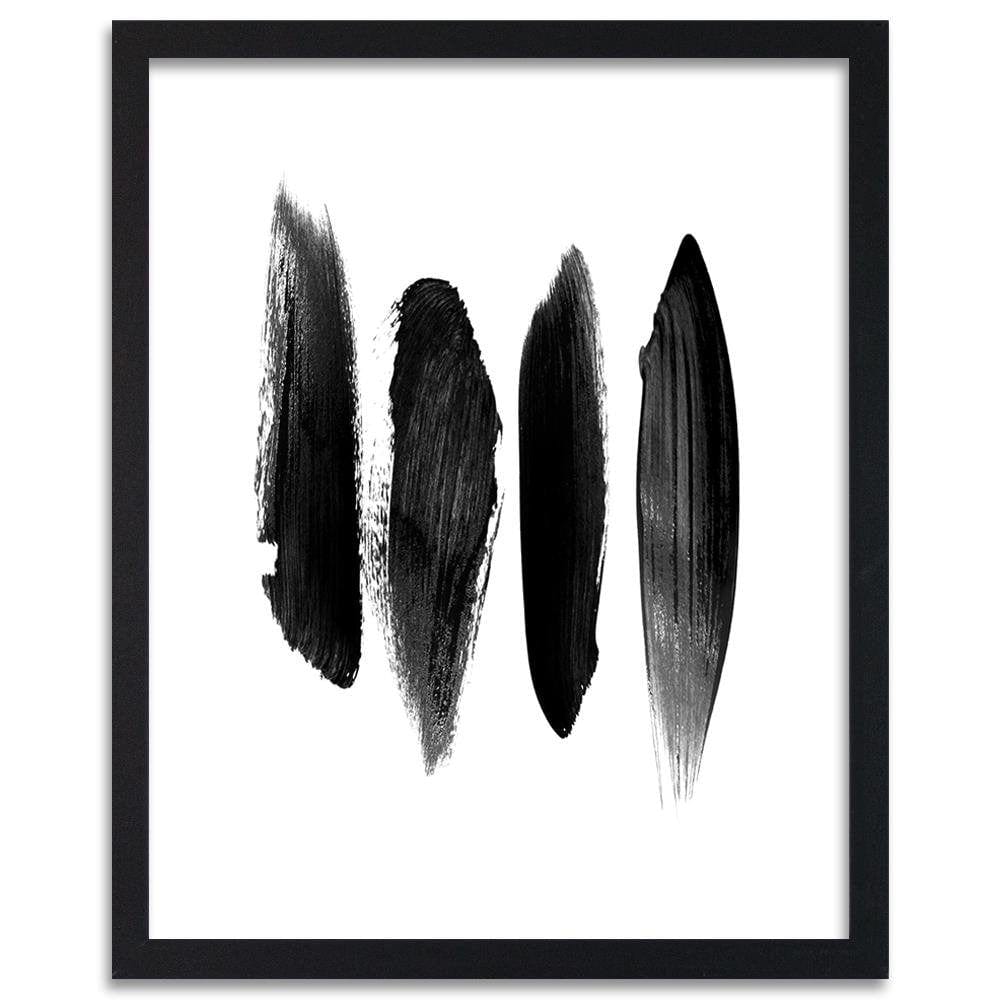Glezna melnā rāmī - Black Stripes Home Trends