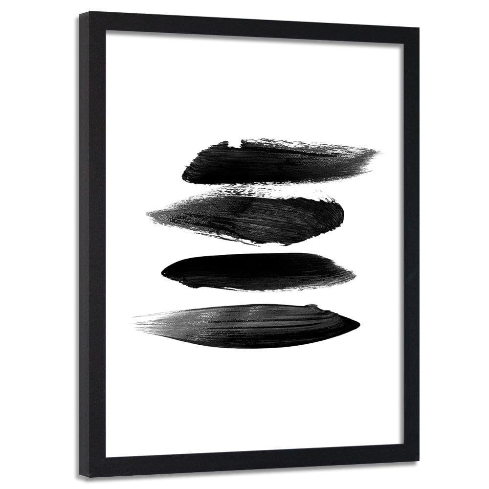 Glezna melnā rāmī - Black Stripes Home Trends