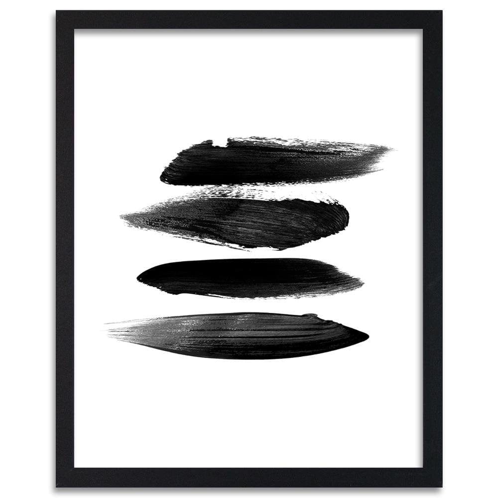 Glezna melnā rāmī - Black Stripes Home Trends
