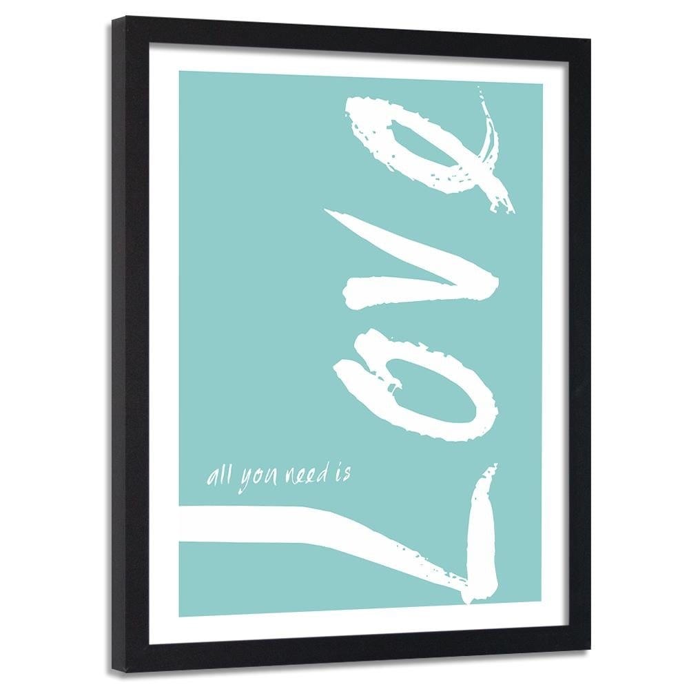 Glezna melnā rāmī - Blue Love Home Trends