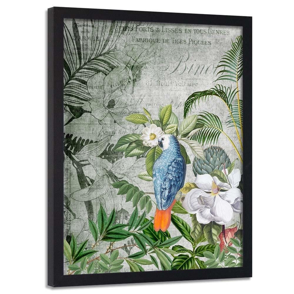 Glezna melnā rāmī - Blue Parrot Home Trends