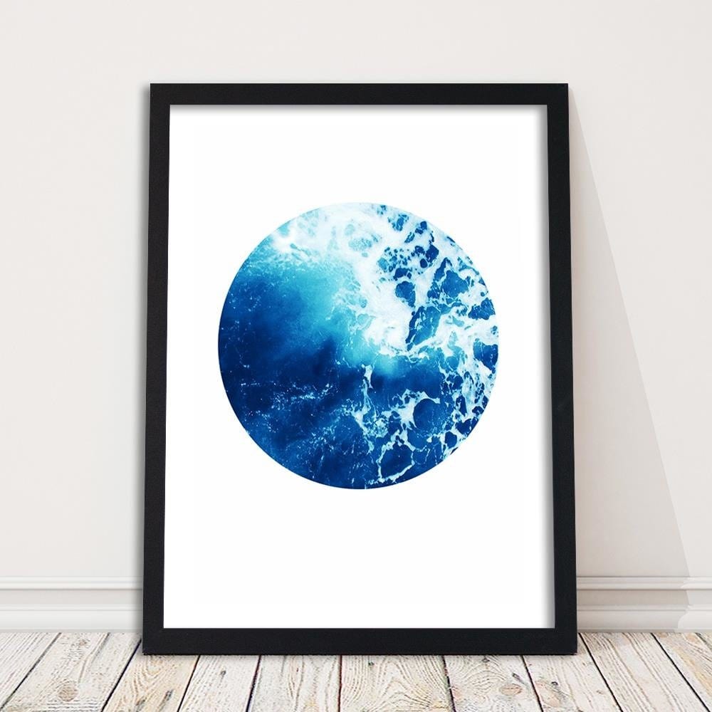 Glezna melnā rāmī - Blue Waves Home Trends