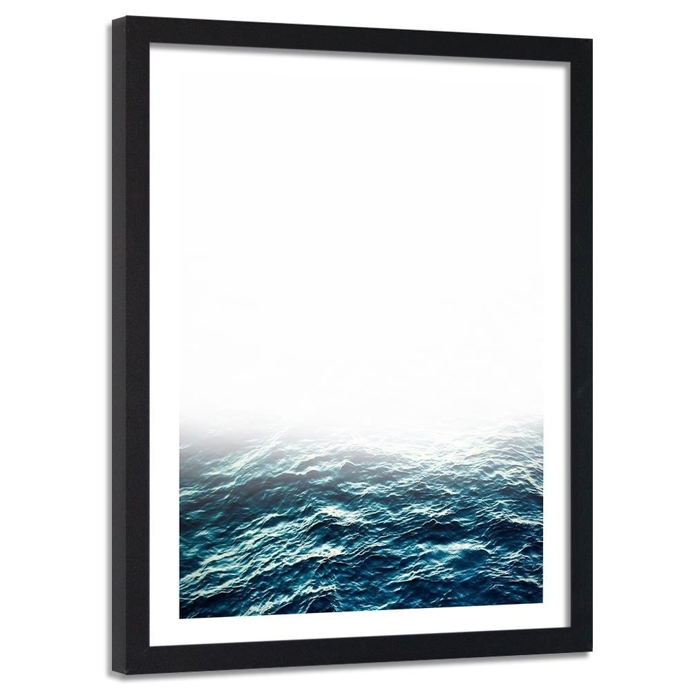 Glezna melnā rāmī - Blue Waves Home Trends