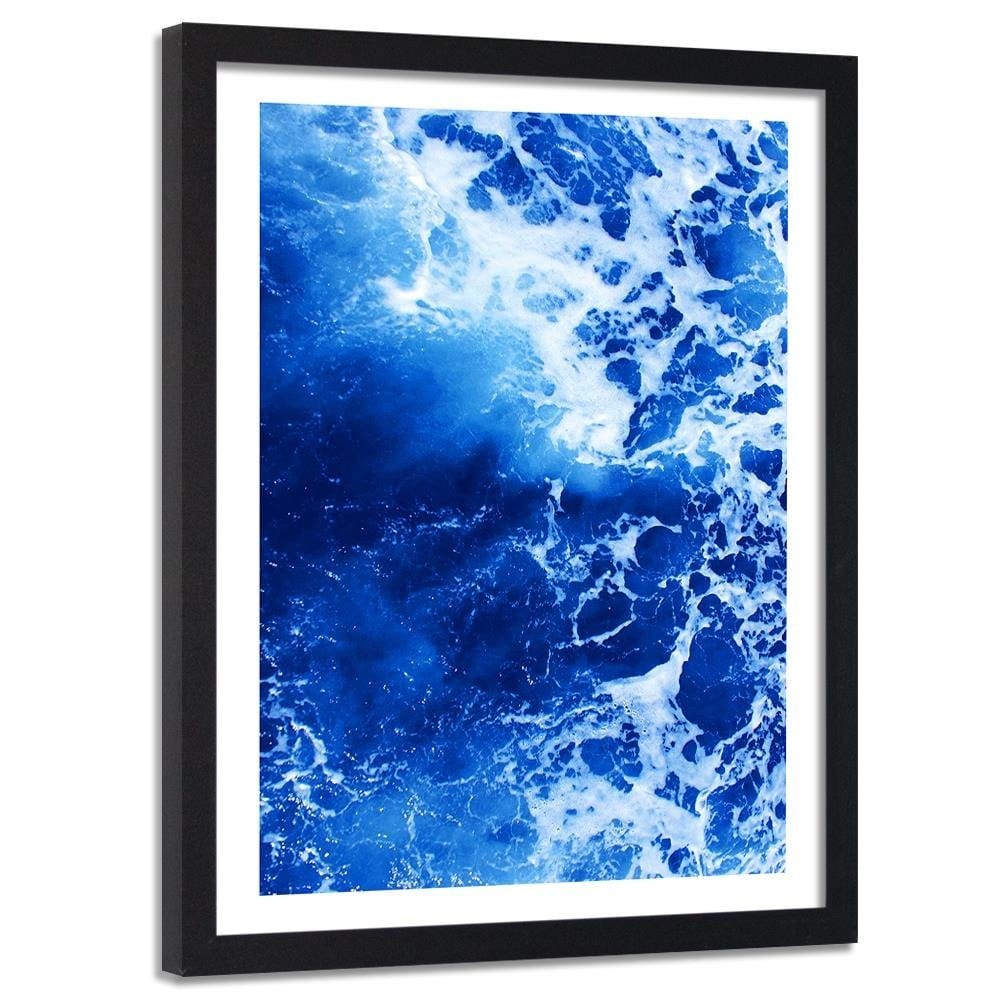Glezna melnā rāmī - Blue Waves Home Trends