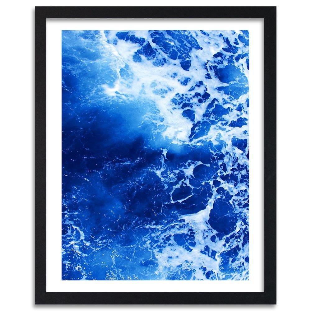 Glezna melnā rāmī - Blue Waves Home Trends